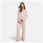 OHS Animal Print Pyjama Set Jersey Button Through Nightwear Loungewear