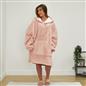 OHS Teddy Fleece Sherpa Lined Hooded Blanket Soft Oversized Adults Throw