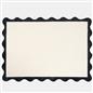 OHS Scallop Edge Rug Non Slip Soft Modern Carpet Living Room Bedroom