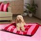 OHS Print Pet Bed Fleece Paw Checks Leopard Stripes Xmas Calming Cushion Dog Cat