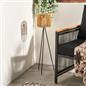 OHS Solar Floor Lamp Rattan Cordless Outdoor Garden Light Dusk Sensor