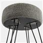 Stool Boucle Fleece Chair Dressing Table Vanity Seat Pouffe Home Spa Foot Rest