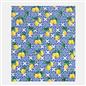 OHS Lemon Print Throw Soft Polar Fleece Lightweight Blanket - 120 x 150cm