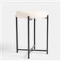 OHS Boucle Round Stool Upholstered Makeup Vanity Padded Seat Sturdy Table Chair