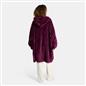 OHS Ribbed Flannel Hooded Blanket Fleece Wearable Throw Warm Oversized Hoodie
