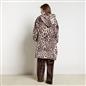 OHS Animal Prints Hoodie Blanket Sherpa Lined Fleece Wearable Throw
