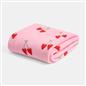 OHS Cherry Print Throw Ultra Soft Blanket Flannel Fleece Lightweight Bedspread