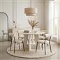 OHS Angular Dining Table 4-Seater Round Circle Kitchen Tables Engineered Wood