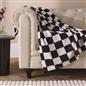 OHS Checkerboard Throw Soft Blanket Polar Fleece Lightweight Bedspread