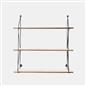 3 Tier Wooden Shelving Wall Display Wire Modern Organiser Home Storage Office
