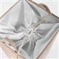 Laundry Basket Bag Foldable Drawstring Clothes Bin Organiser Faux Linen Handles