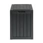 OHS Garden Storage Box Weather Resistant Plastic Wood Effect Outdoor Organiser