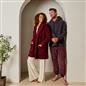 OHS Mens Pyjama Set Teddy Fleece Plain Hoodie Check WInter Thermal Loungewear