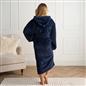 OHS Ribbed Fleece Dressing Gown Luxury Warm Supersoft Loungewear Ladies Robe