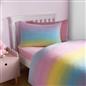 Ombre Fleece Duvet Cover Pillowcase Quilt Rainbow Bedding Set Soft Single Double