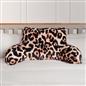 Leopard Cushion Reading Pillow Plush Plump Padded Soft Arms Lumbar Chair Support