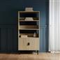 OHS Ribbed Display Cabinets 4 Tier Engineered Wood Shelf Storage Unit