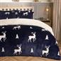 Stag Duvet Cover Pillowcase Bedding Set Soft Ribbed Fleece Quilt Double King Bed