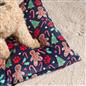 OHS Print Pet Bed Fleece Paw Checks Leopard Stripes Xmas Calming Cushion Dog Cat
