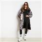 OHS Coat Drying Robe Animal Print Sherpa Lined Water Resistant Oversized