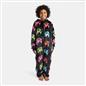 OHS Kids All In One Pyjama Glow in the Dark Gaming Print Sherpa Lined Loungewear