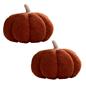 Pumpkin Sofa Cushion Soft Fleece Filled 1/2 Pack Autumn Plush Home Decor Plump