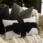 OHS Bow Wrapped Cushion Boucle Gift Decorative Novelty Filled Scatter Pillow
