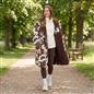 OHS Coat Drying Robe Animal Print Sherpa Lined Water Resistant Oversized