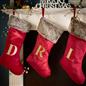 OHS Christmas Alphabet Stocking Sack Set Festive Xmas Santa Gift Bag