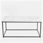 OHS Coffee Table Marble Bedside End Living Room Modern Metal Frame Home Decor
