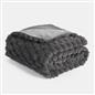 OHS Waffle Throw Bed Blanket Faux Fur Supersoft Warm Fleece Cosy Plush