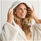 OHS Ribbed Fleece Dressing Gown Luxury Warm Supersoft Loungewear Ladies Robe