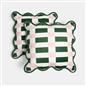 OHS Checkerboard Cushion Covers Scallop Edge Matte Velvet Square Pillowcases