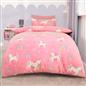 OHS Unicorn Fleece Duvet Cover Bedding Set Plush Warm Quilt Thermal Soft Kids
