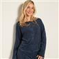 OHS Matte Velvet Loungewear Co-Ord Set Stripe Print Button Through Nightwear