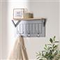 OHS Coat Rack Wall Mounted Shelf Engineered Wood Floating Display Unit