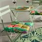 OHS Seat Pads 2 Water Resistant Outdoor Cushions Garden Chair Covers Ties