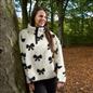OHS Bows Half Zip Hoodie Teddy Fleece Winter Thermal Jumper Pullover Sweatshirt