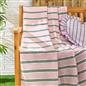 OHS Stripes Print Throw Soft Blanket Polar Fleece Lightweight Bedspread