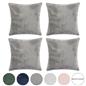 Brentfords Waffle Popcorn Fleece Set of 4 x Cushion Covers Pack Sofa - 18
