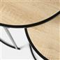 OHS Manhattan Nesting Table Stacking Coffee Side Wooden Effect Tables Set of 2/3
