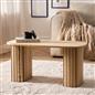 OHS Madison Coffee Table Ribbed Engineered Wood Side End Desk Home Decor