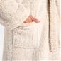 OHS Teddy Marl Fleece Soft Adults Dressing Gown Unisex Full-Length Robe