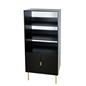OHS Ribbed Display Cabinets 4 Tier Engineered Wood Shelf Storage Unit