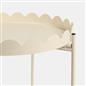 OHS Scallop Edge Side Table Coffee Tables with Metal Frame