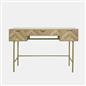 OHS Chevron Dressing Table Engineered Wood Makeup Vanity Desk with 3 Drawers