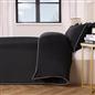 OHS Piped Edge Duvet Cover Set Soft Quilt Pillowcase Bedding Double King Size