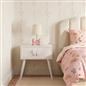 OHS Bow Decor Bedside Wood Nightstand 1 Drawer Storage Unit End Table Home Decor