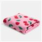 OHS Cherry Print Throw Soft Blanket Polar Fleece Lightweight Bedspread
