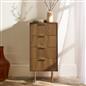 OHS Ribbed Drawer Unit Bedside Table 3/4/5/6 Draw Cabinet Nightstand Sideboard
